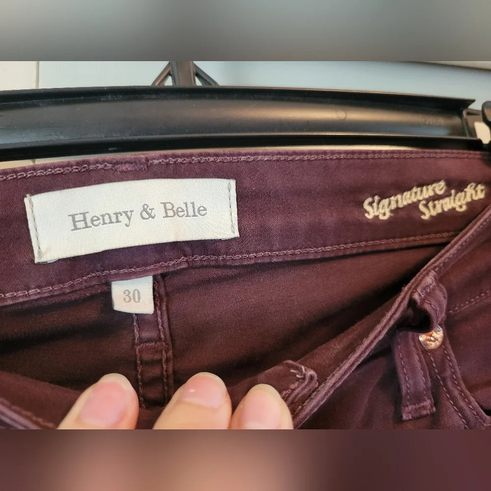 Henry & Belle Signature Straight Purple Jeans - Picture 3 of 6